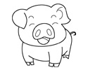 可爱小猪简笔画图片