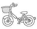 儿童自行车简笔画图片
