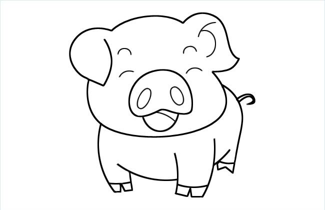 可爱小猪简笔画图片