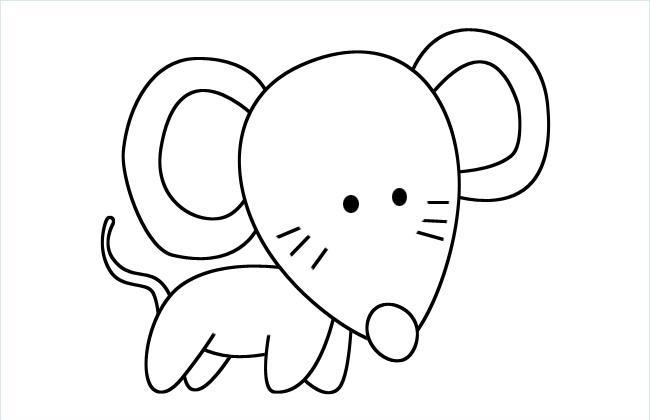十二生肖之老鼠的简笔画图片