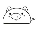 1个半圆就能画出可爱的简笔画 -- 小猪