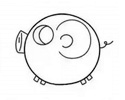 画一个可爱的动物气球简笔画 -- 小猪