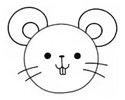 画一个可爱的动物气球简笔画 -- 小老鼠