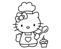 HelloKitty凯蒂猫大厨卡通简笔画包括步骤画法