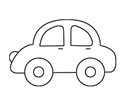 教你画一个最简单的小汽车简笔画
