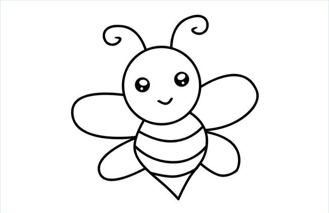 一只可爱的小蜜蜂简笔画