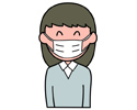 预防新型冠状病毒：戴口罩的小女孩简笔画图片