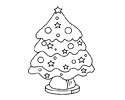 五角星圣诞树简笔画图片