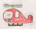 小朋友画的直升飞机作品