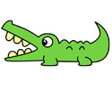 张大嘴巴的鳄鱼简笔画图片