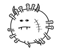 新型冠状病毒简笔画图片